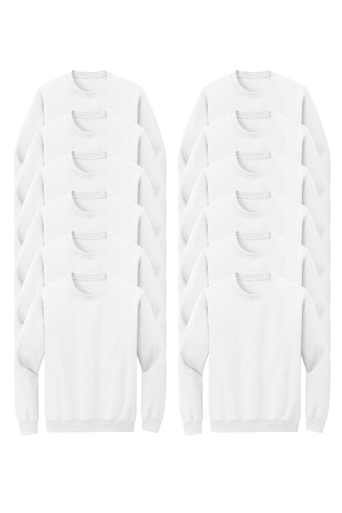 white color sweatshirt 12 pack