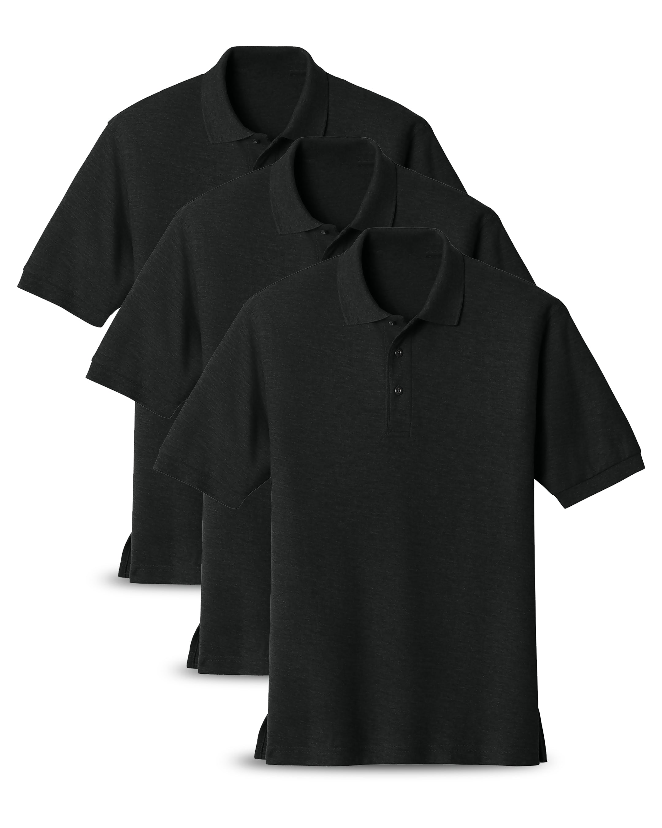 black polo shirt pack of 3