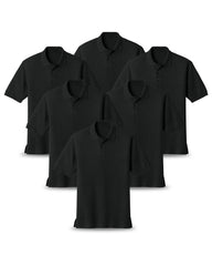 black polo shirt pack of 6