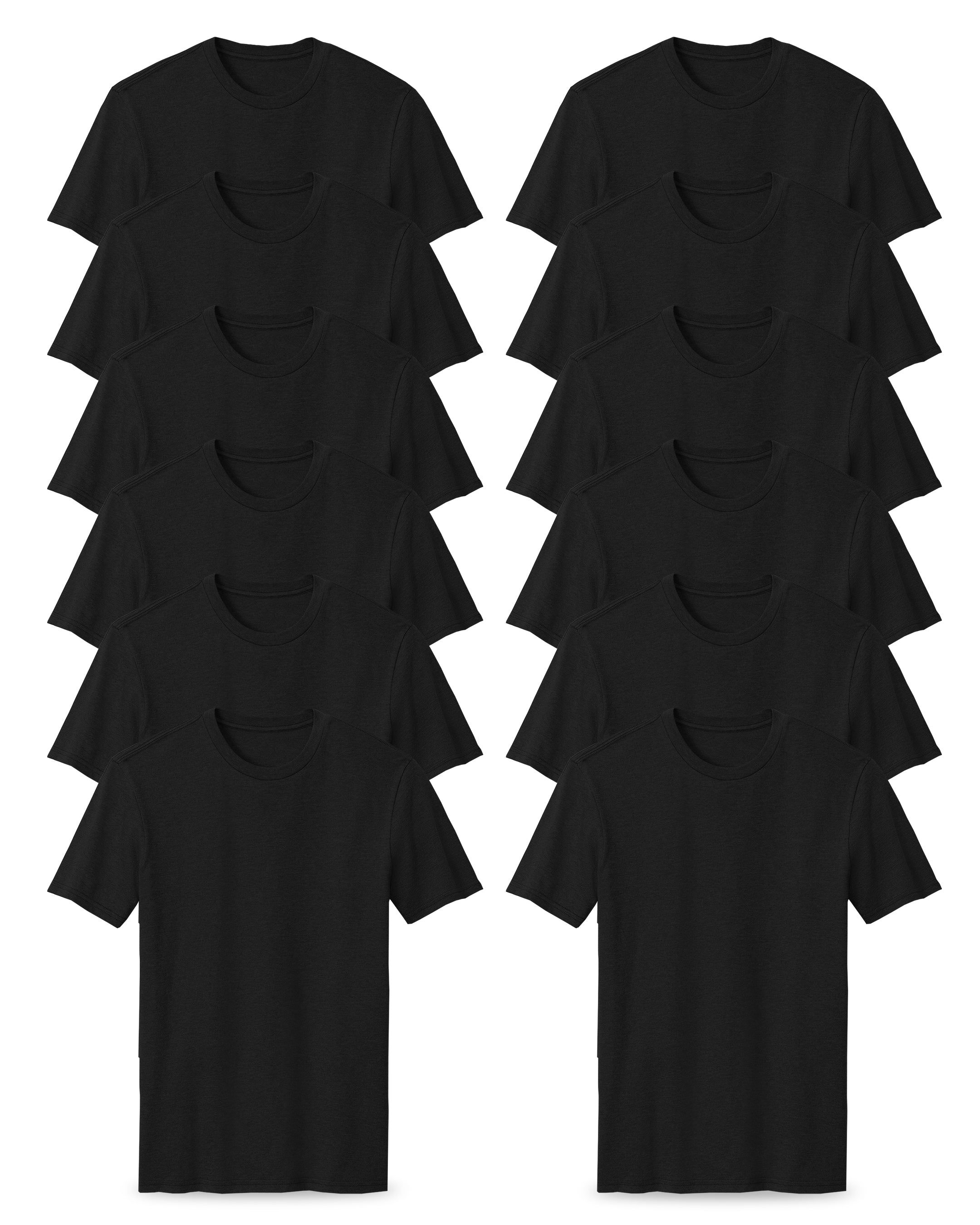 black t-shirts pack of 12
