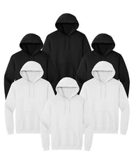 Black and white hoodies pack of 6