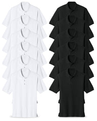 white and black polo shirt pack of 12