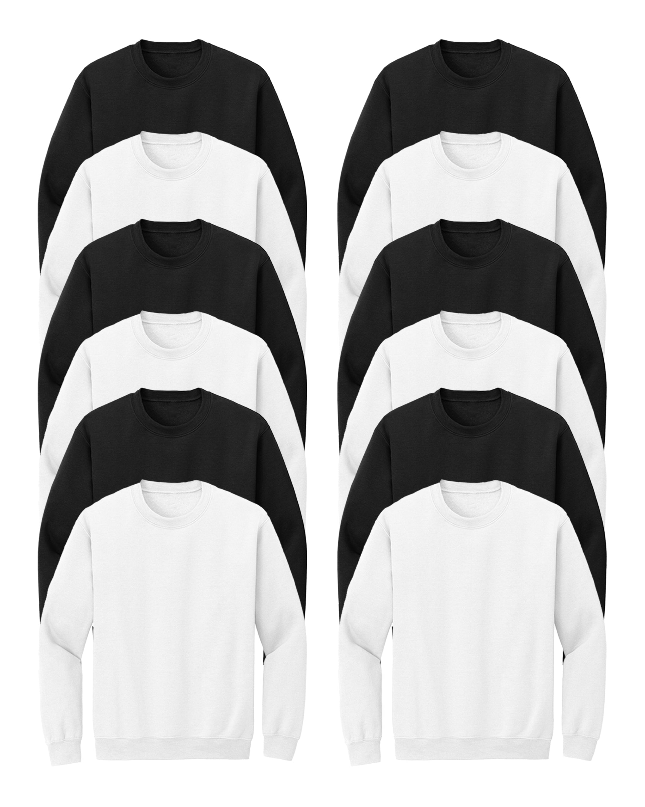 Black and white sweatshirts pack of 12