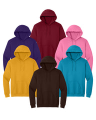 Azalea, Cardinal Red, Dark Chocolate, Gold, Sapphire, Purple, Multicolor hoodies pack of 6
