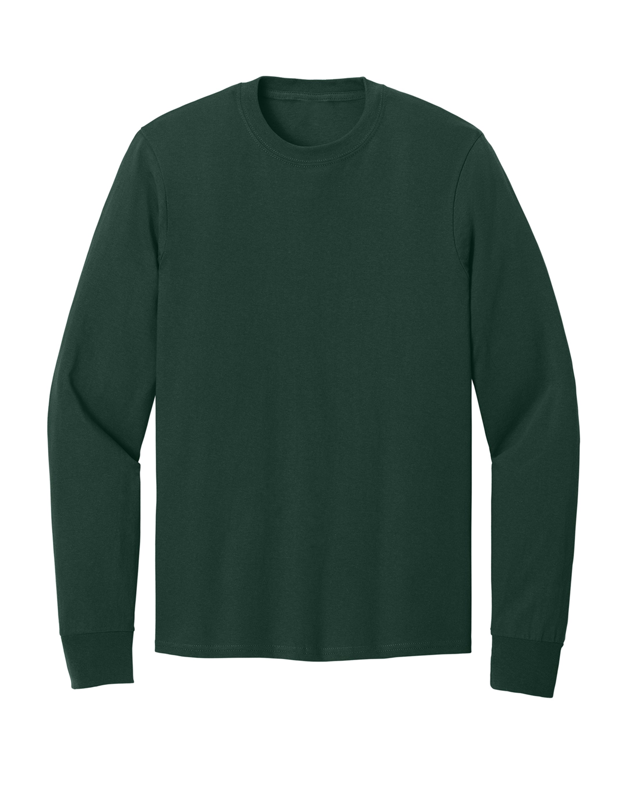 dark green long sleeve shirt on a white background