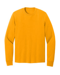 Yellow long sleeve shirt on a white background