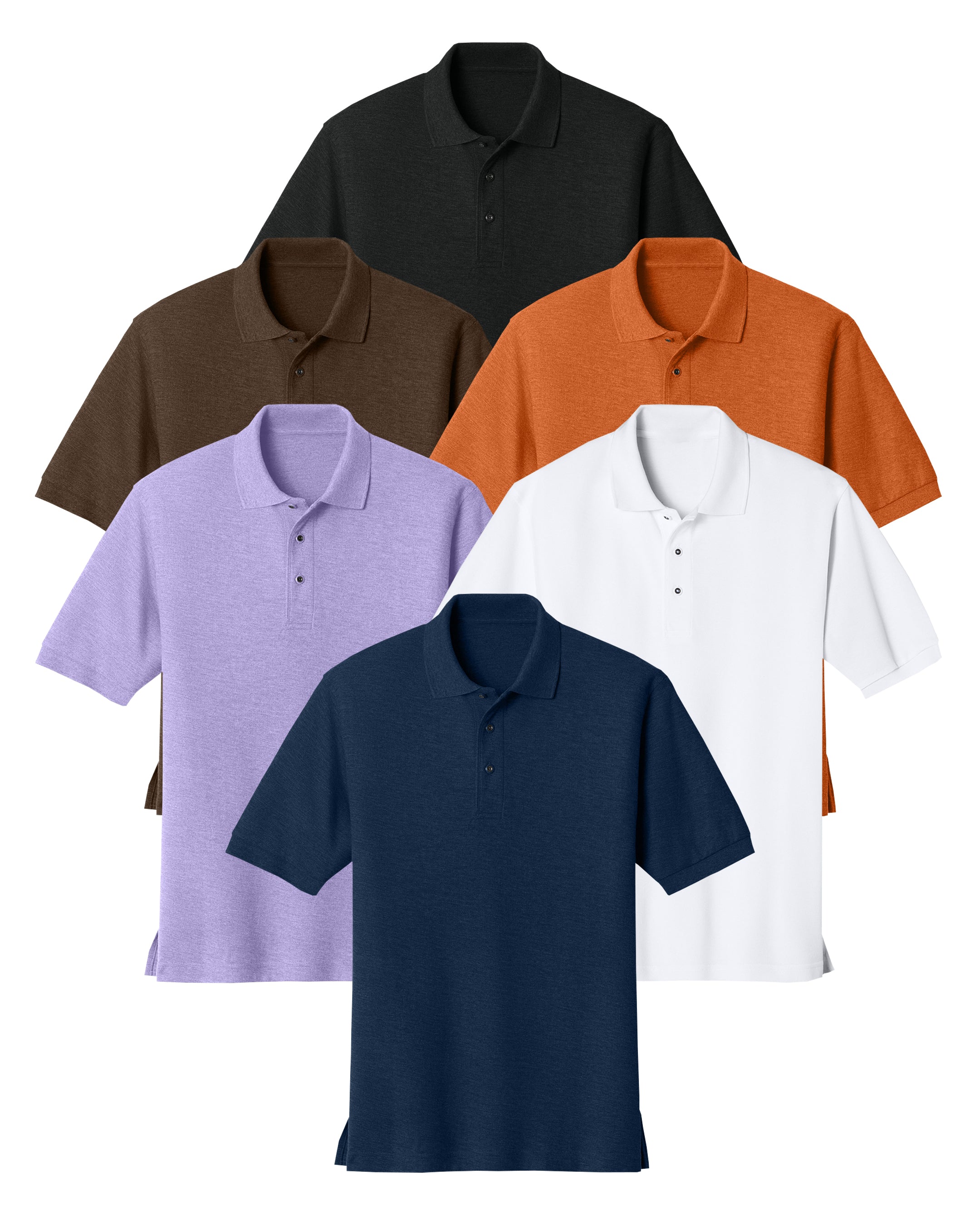 multicolor polo shirts pack of 6
