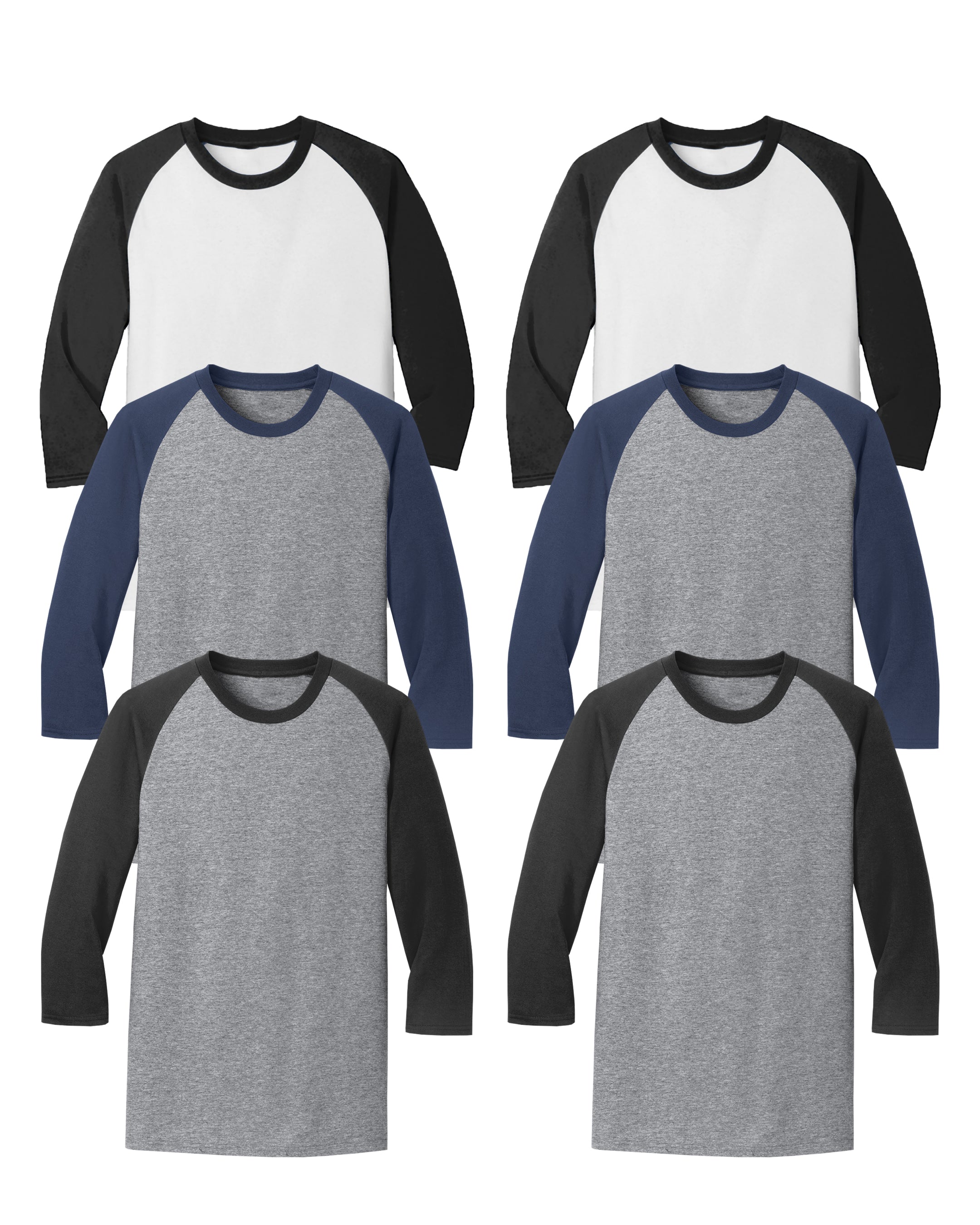 multicolors long sleeve shirt pack 6