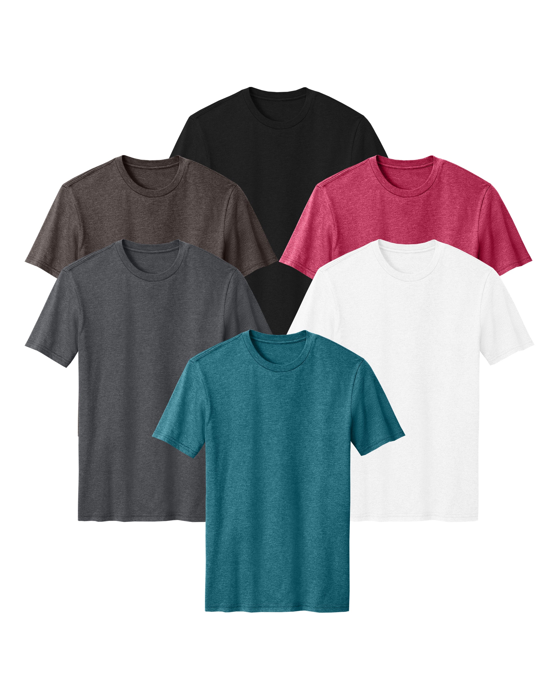 mens multicolors t-shirt 6 pack