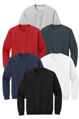 Black, white, red, ash, dark-heater, navy colors sweatshirts 6 pack