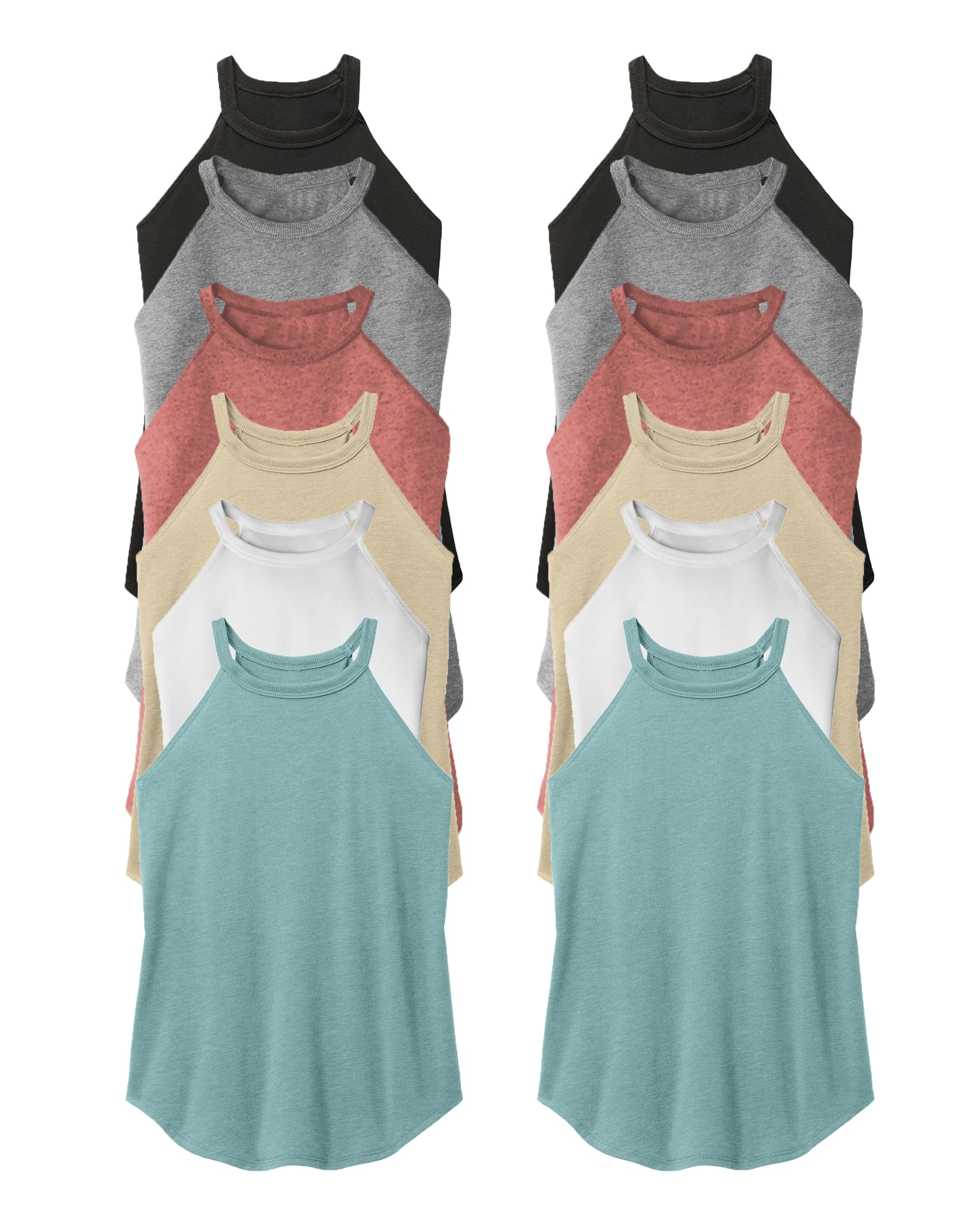 womens multicolor tank tops 12 pack