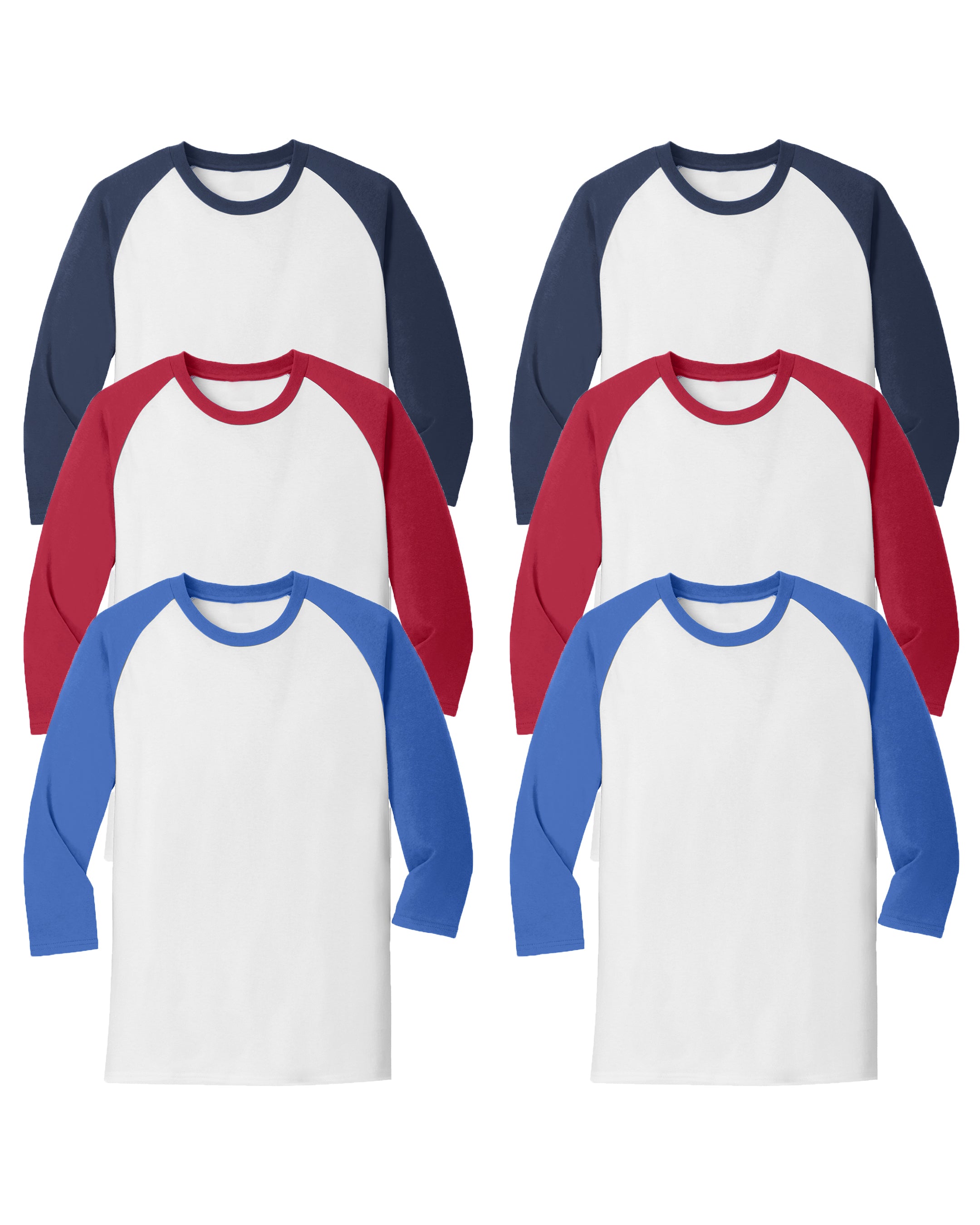 multicolors long sleeve shirt pack of 6