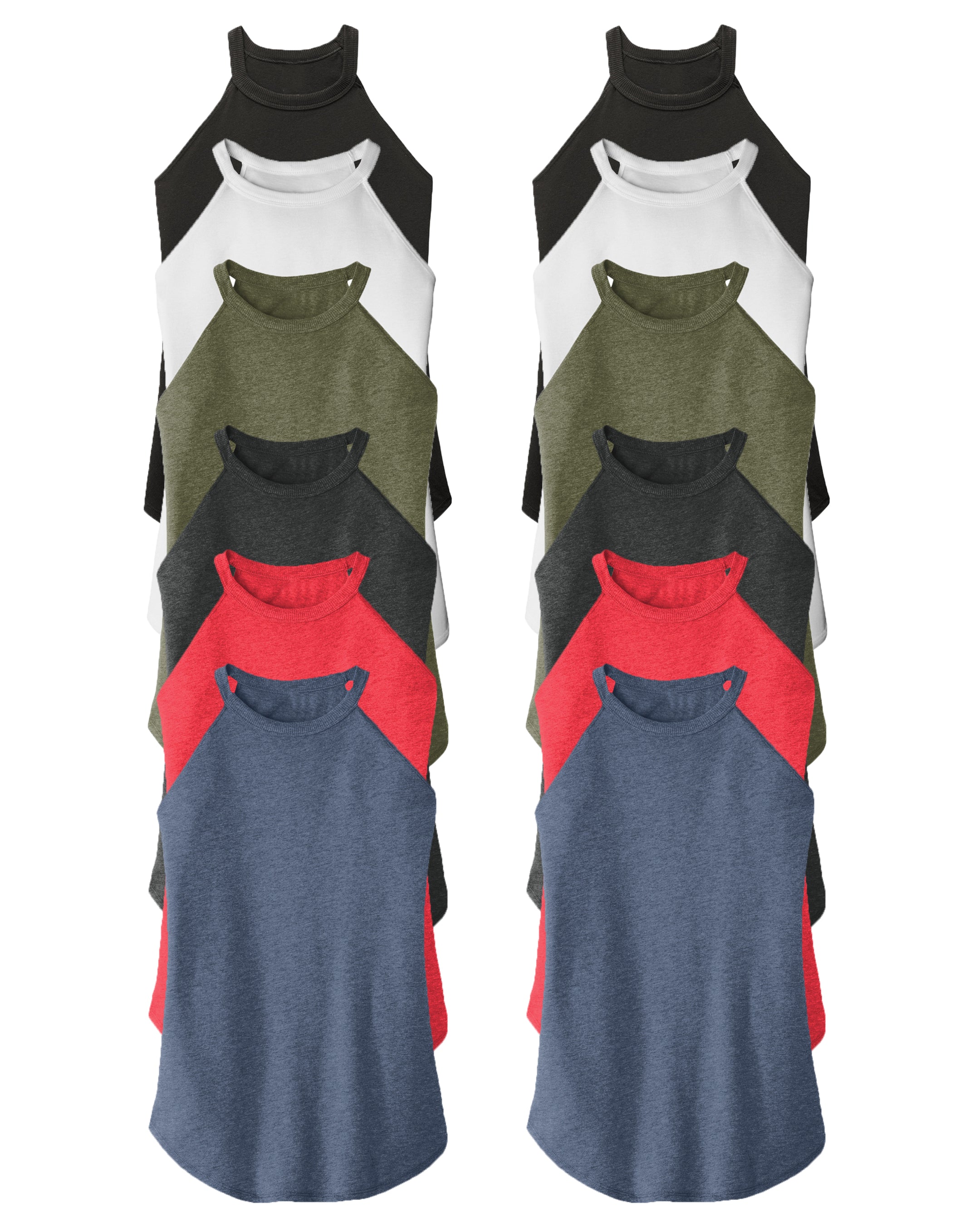 multicolors tank tops 12 pack