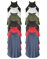 multicolors tank tops 12 pack