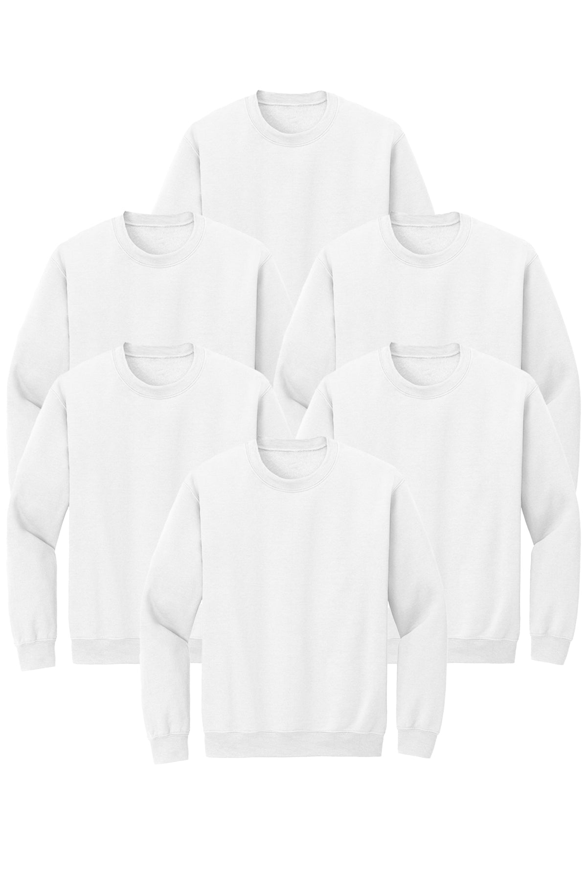 6 pack white color sweatshirt