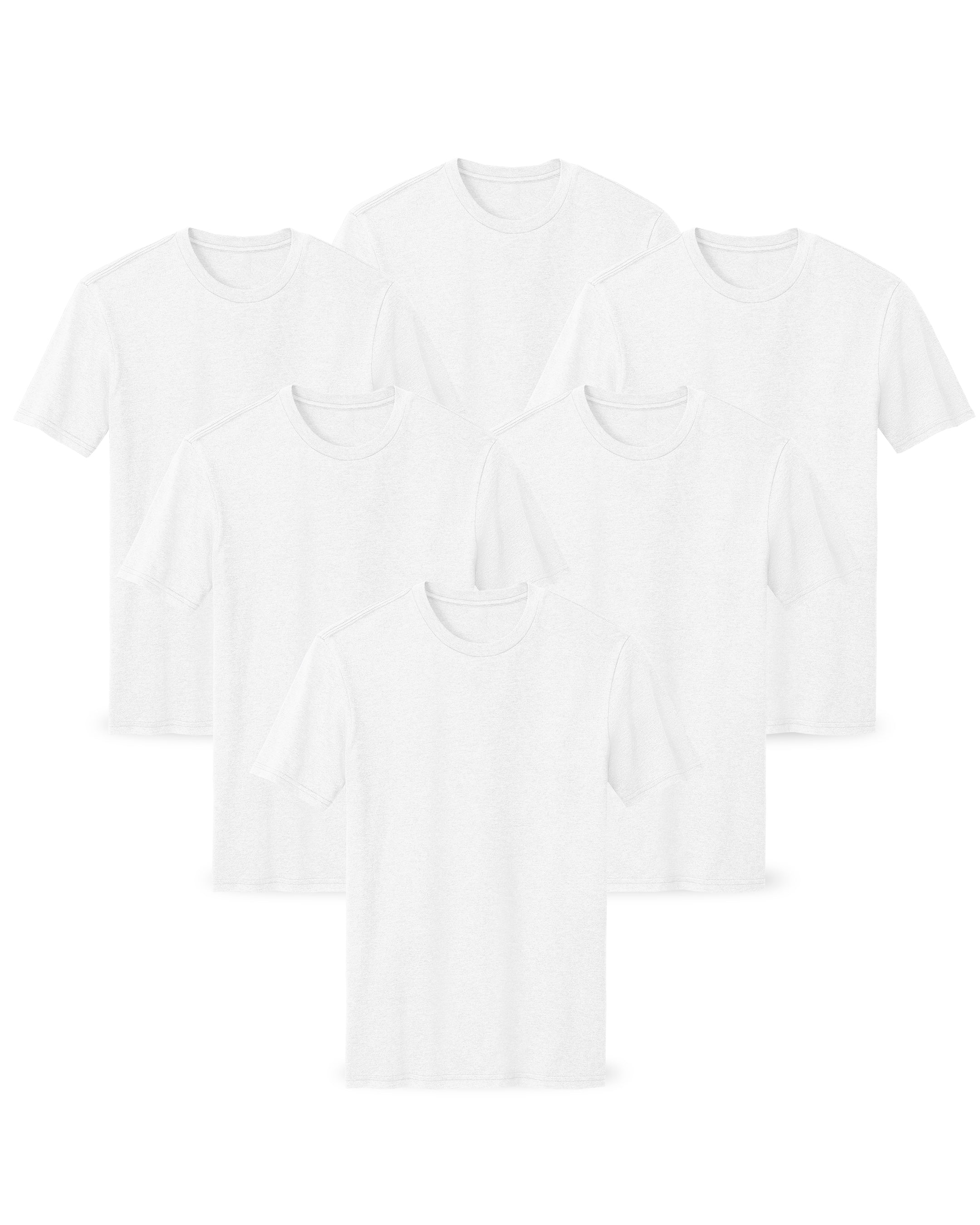 white t-shirts pack of 6