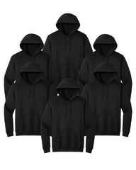 Pack of 6 black hoodies