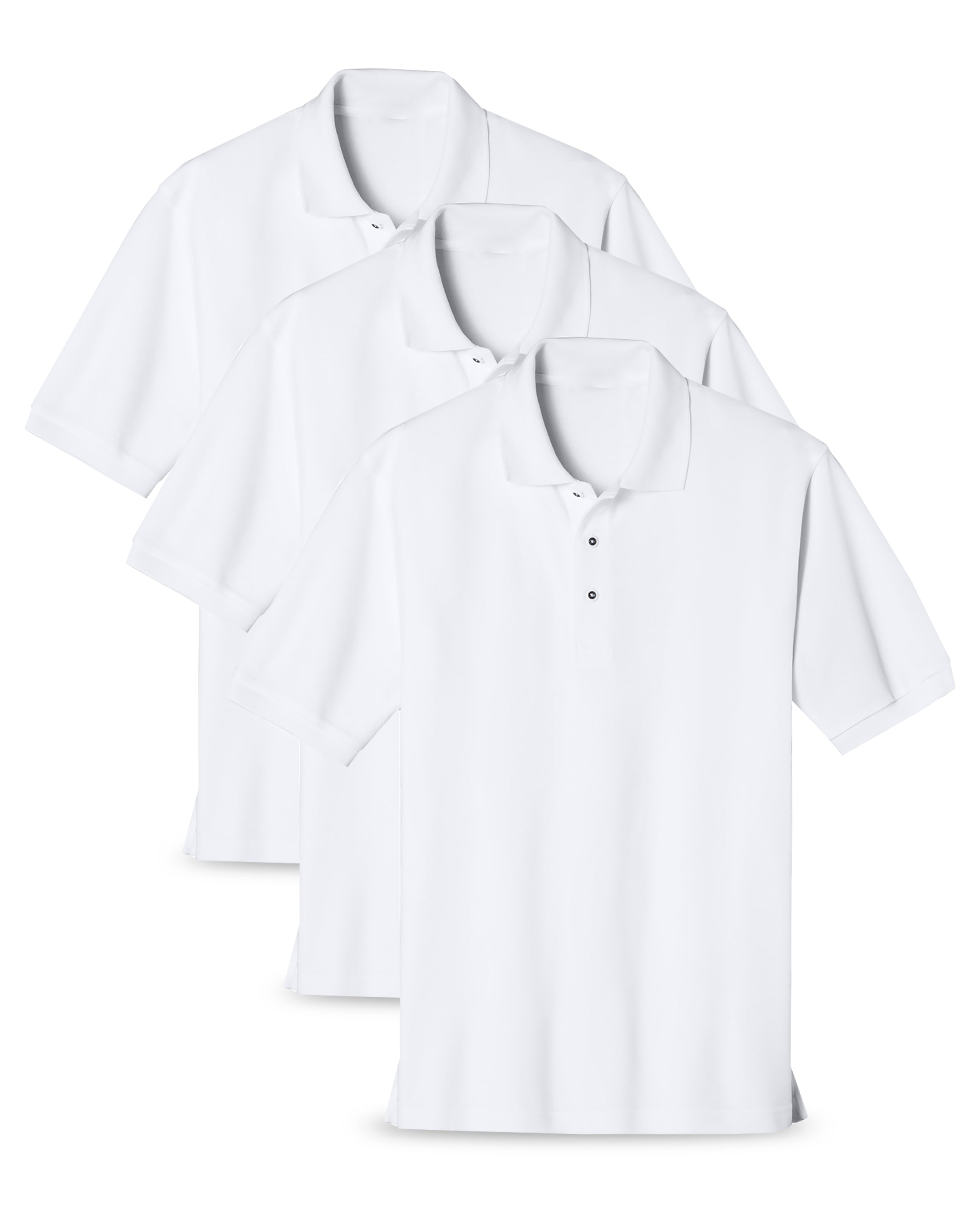 white polo shirt pack of 3