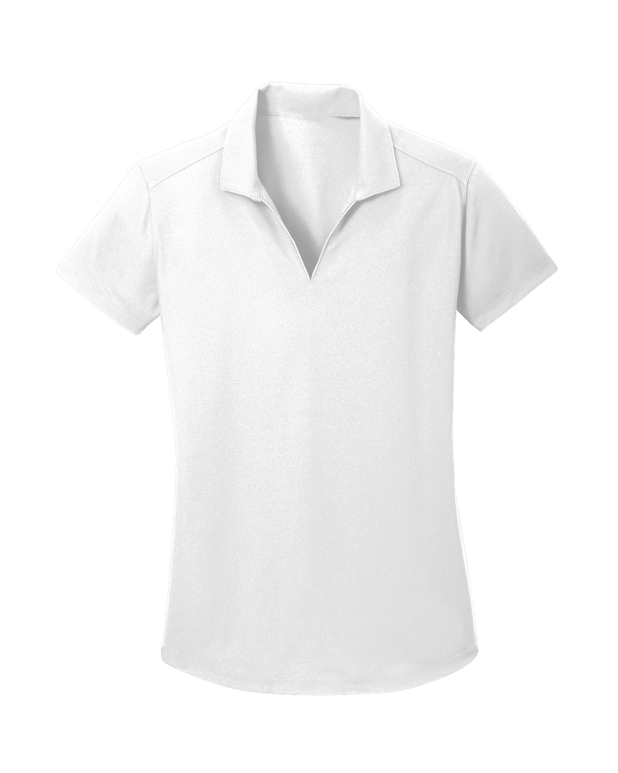 White polo shirt on a white background