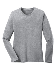 heather Grey long-sleeve shirt on a white background
