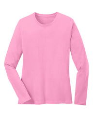 Pink long-sleeve shirt on a white background