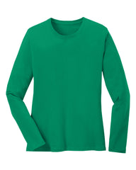 Green long-sleeve shirt on a white background