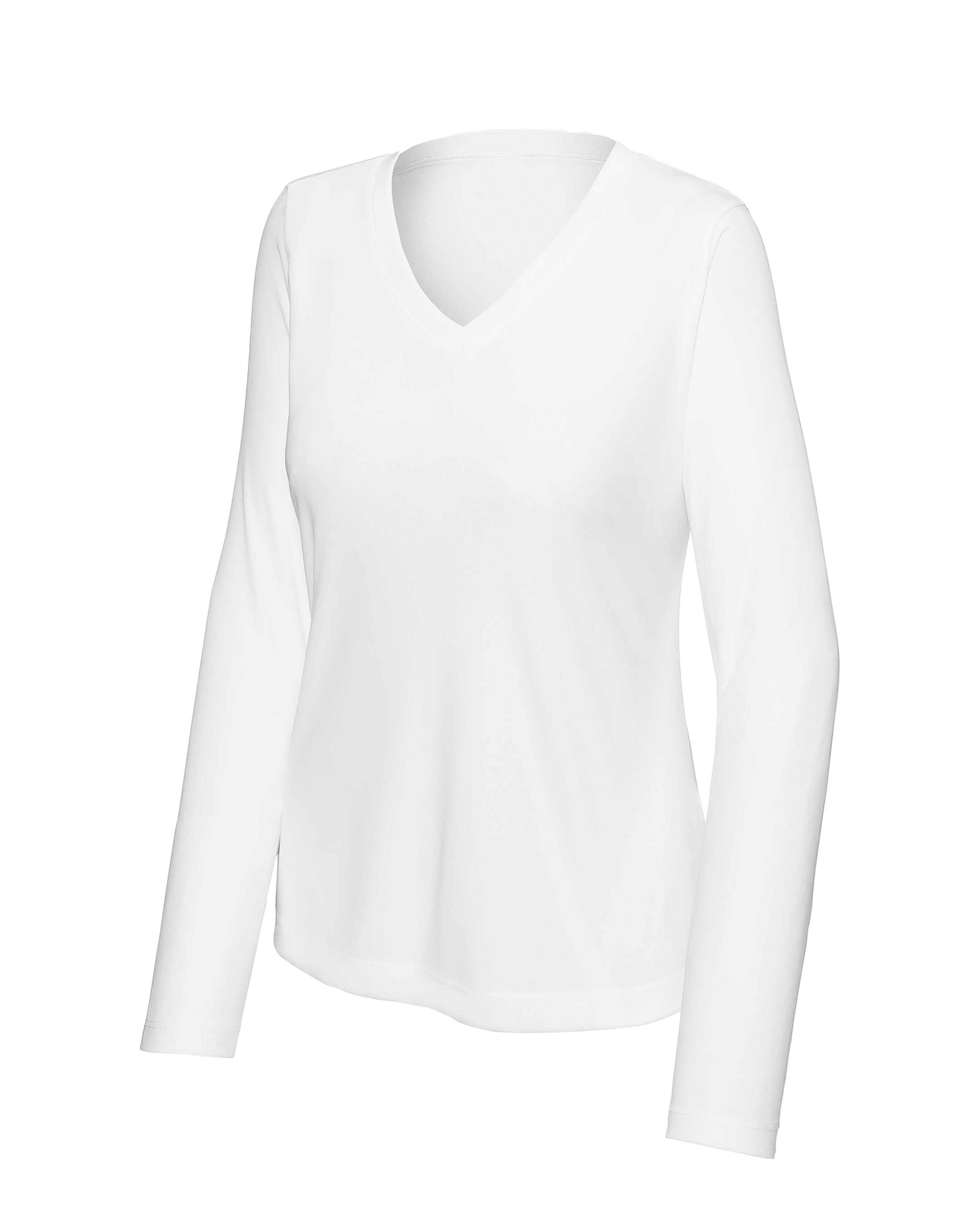 White long-sleeve shirt on a white background