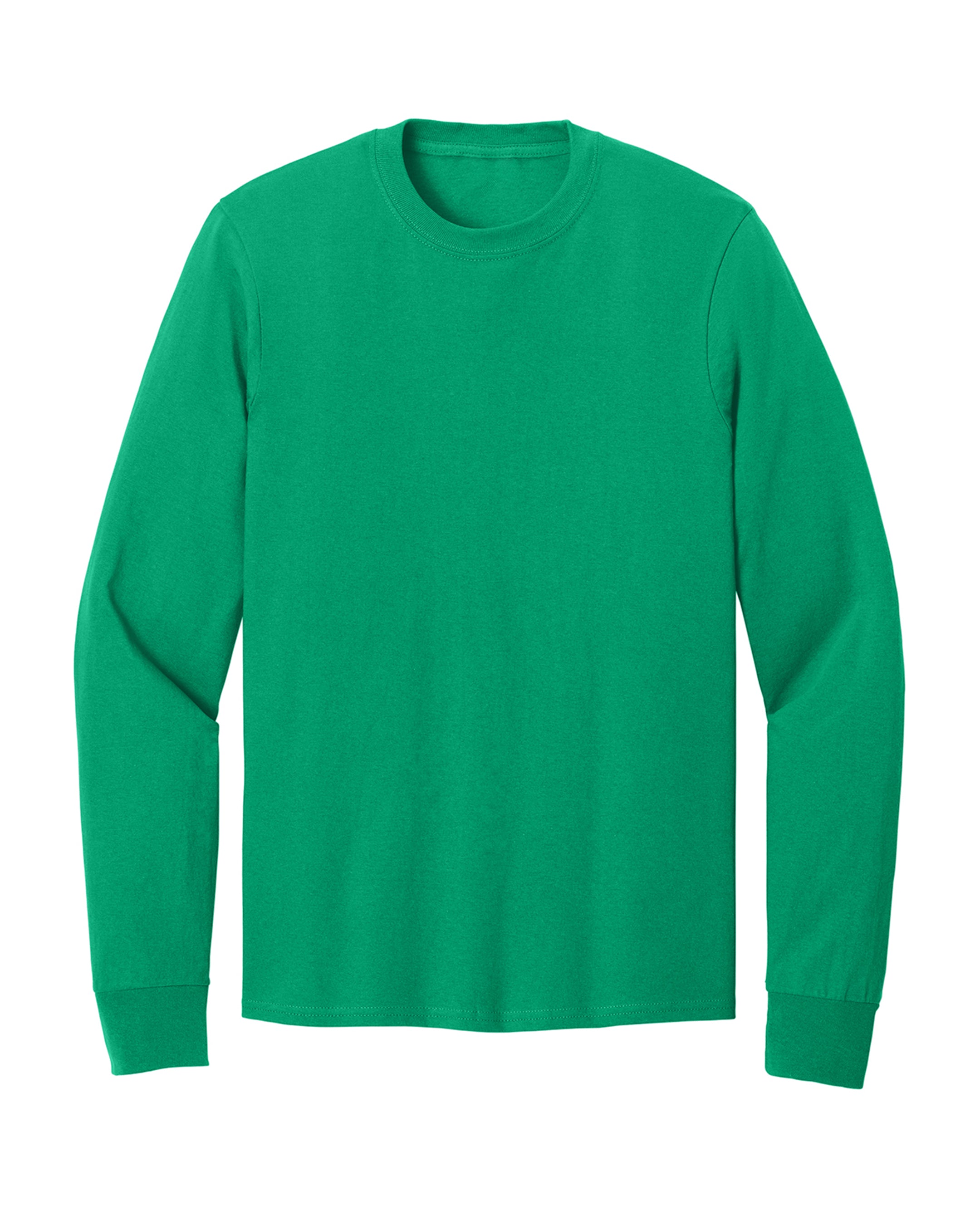 green long sleeve shirt on a white background