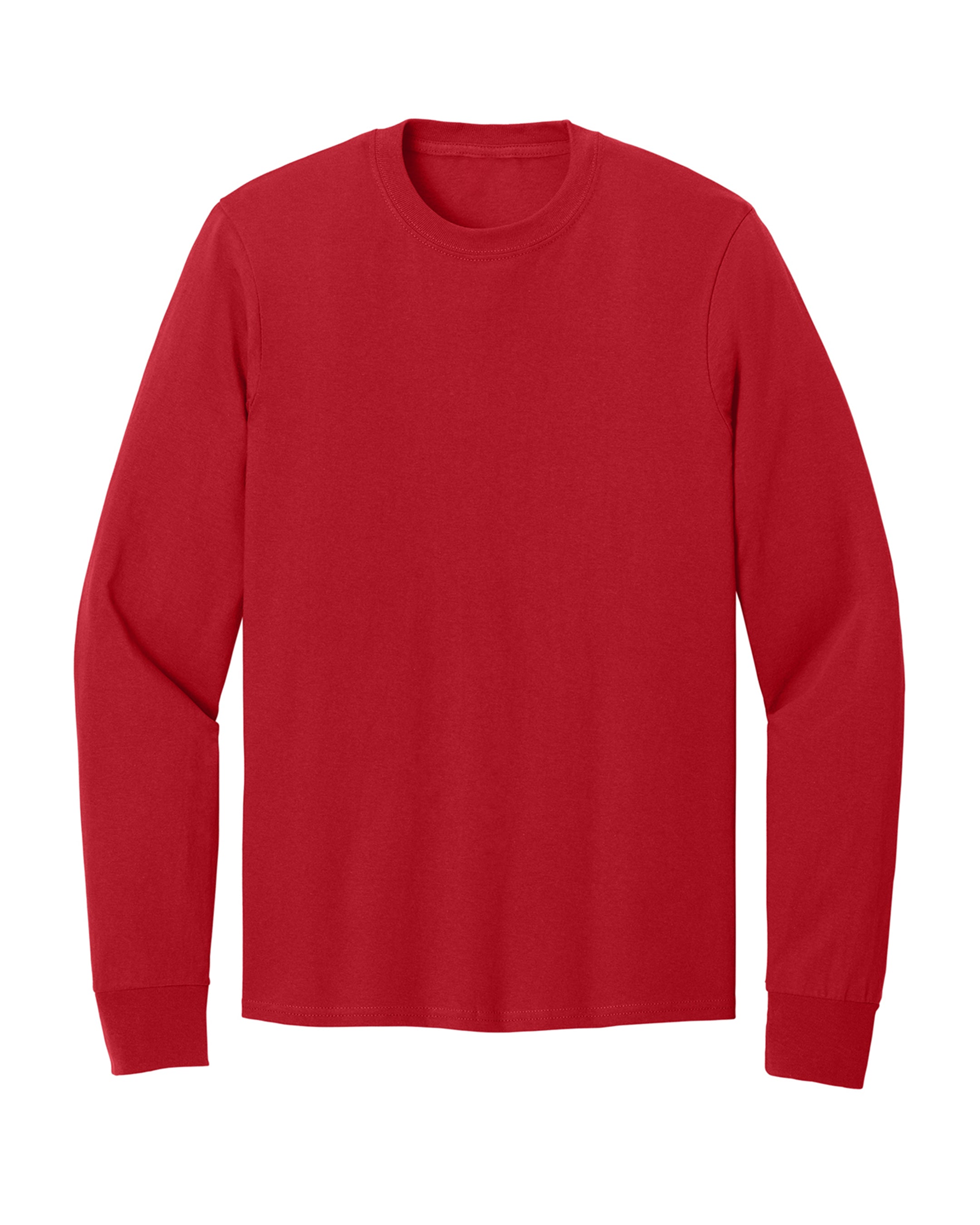 red long sleeve shirt on a white background