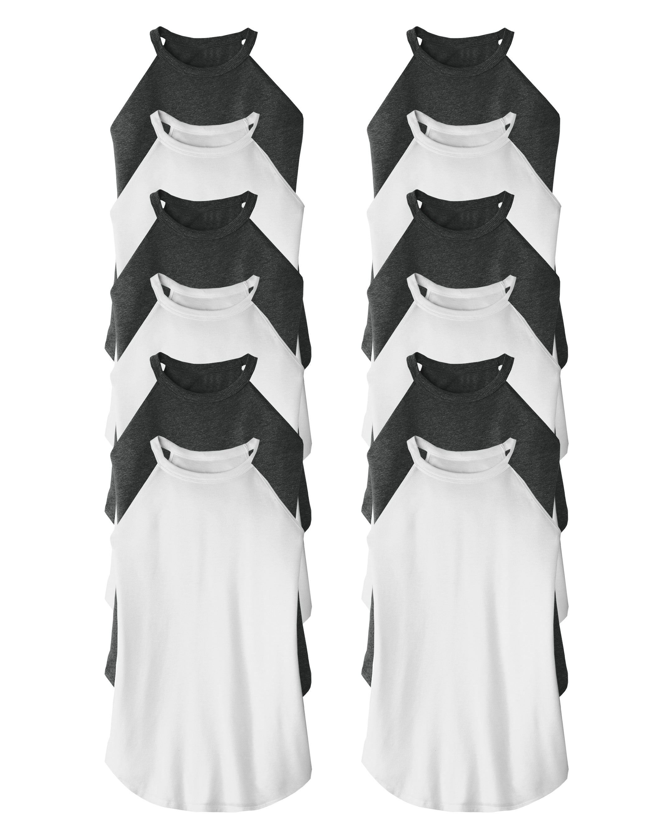 white and black womens tank tops pack of 12