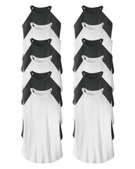 white and black womens tank tops pack of 12