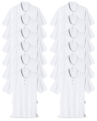 white polo shirt pack of 12