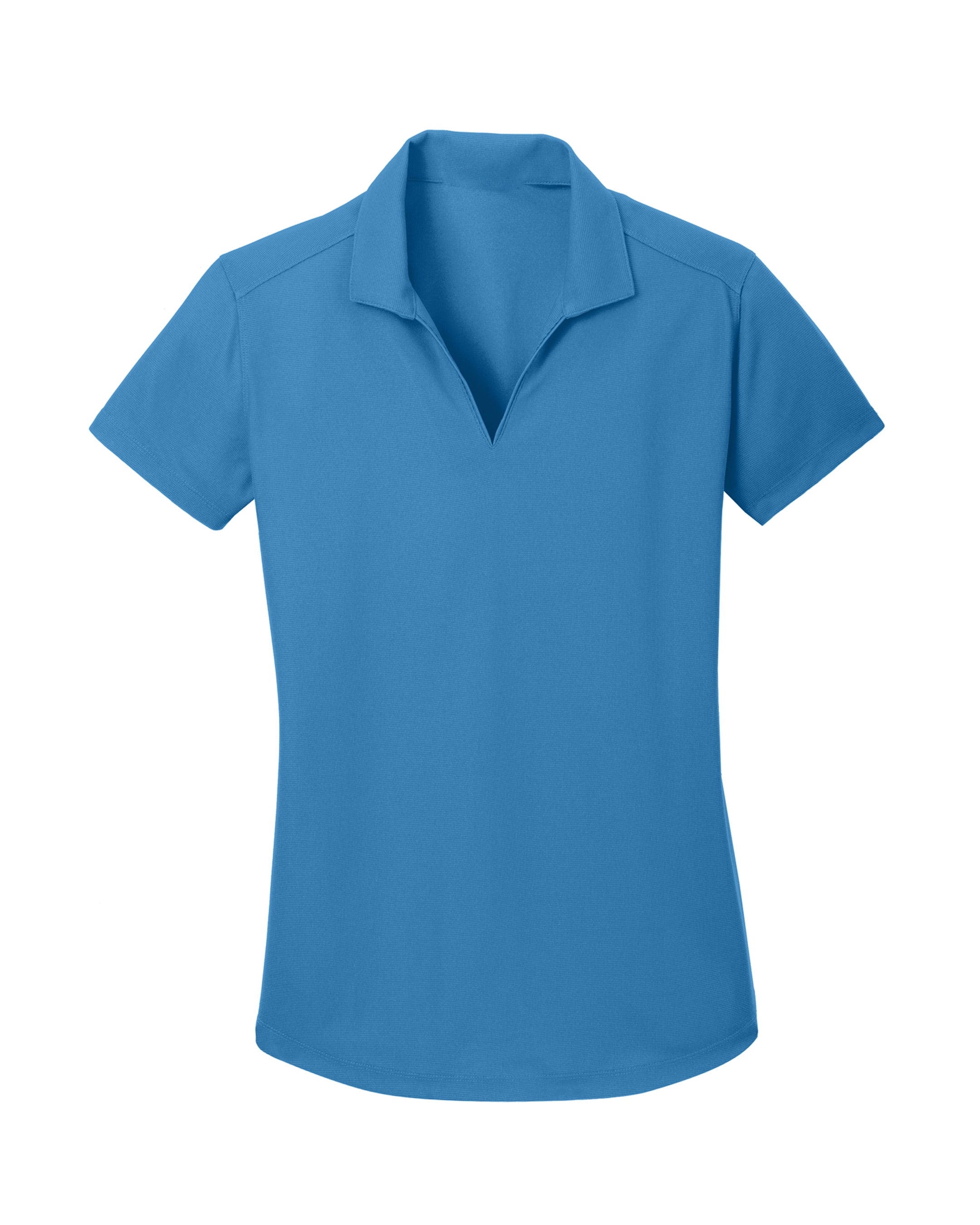 Blue polo shirt on a white background