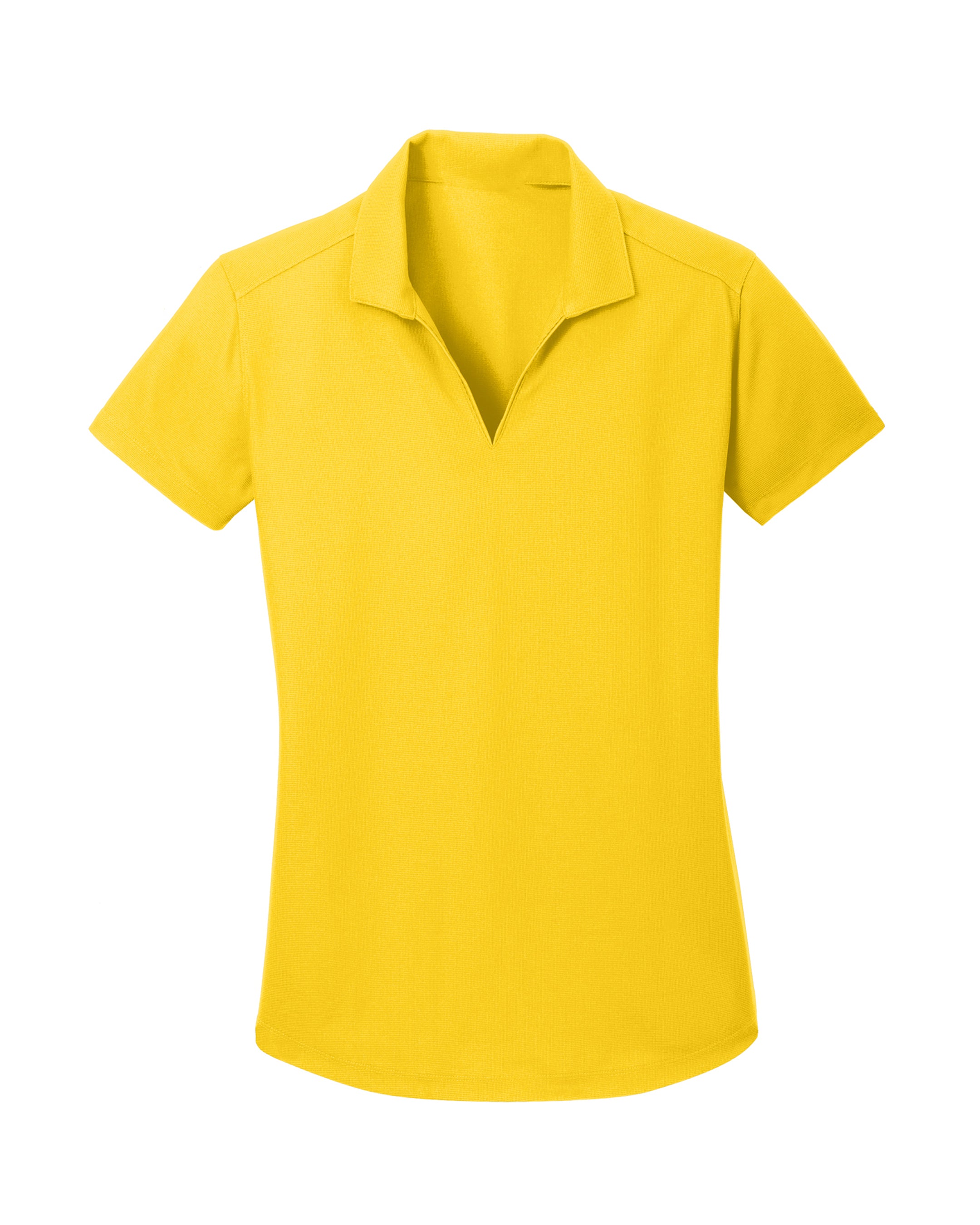Yellow polo shirt on a white background