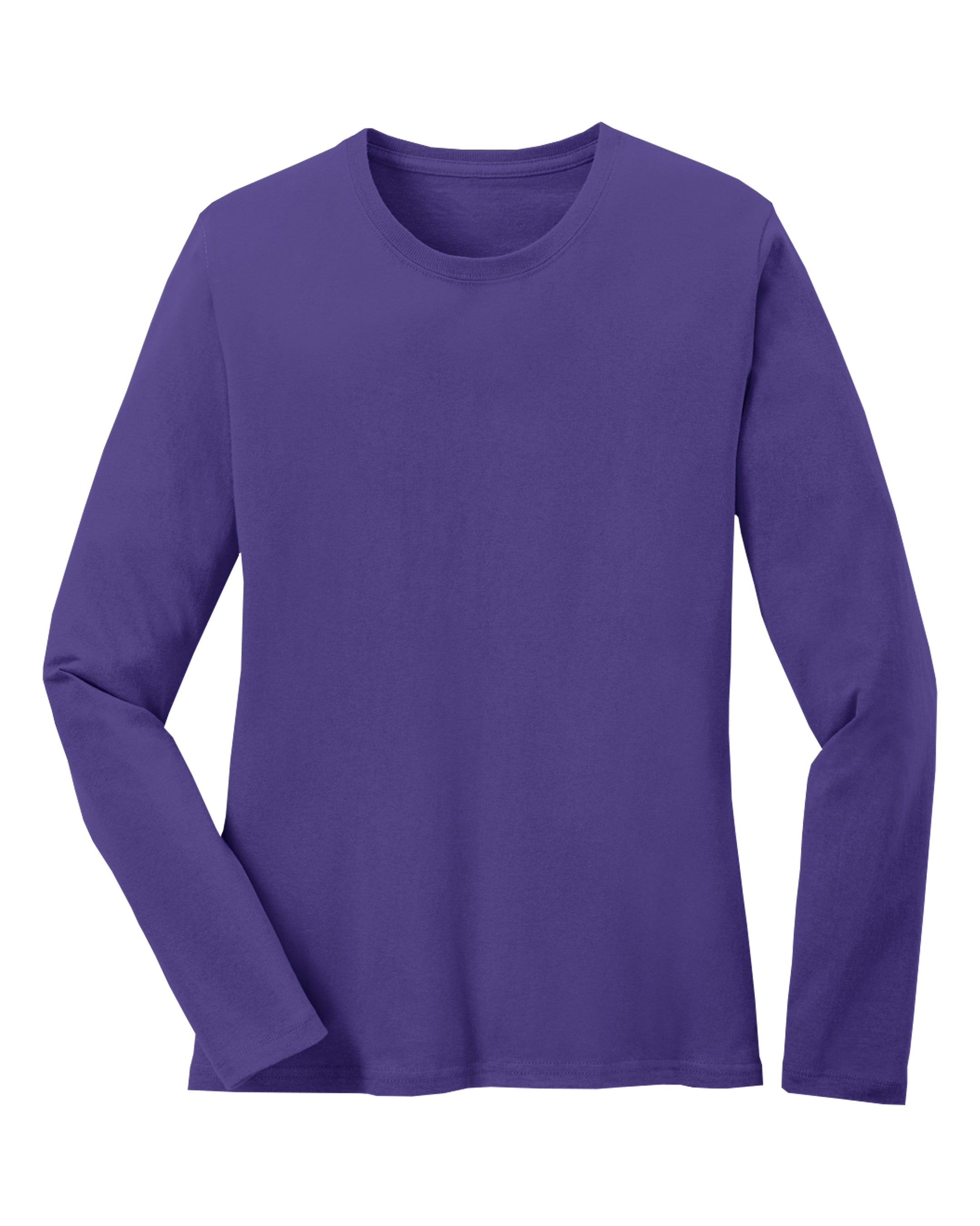 Purple long-sleeve shirt on a white background