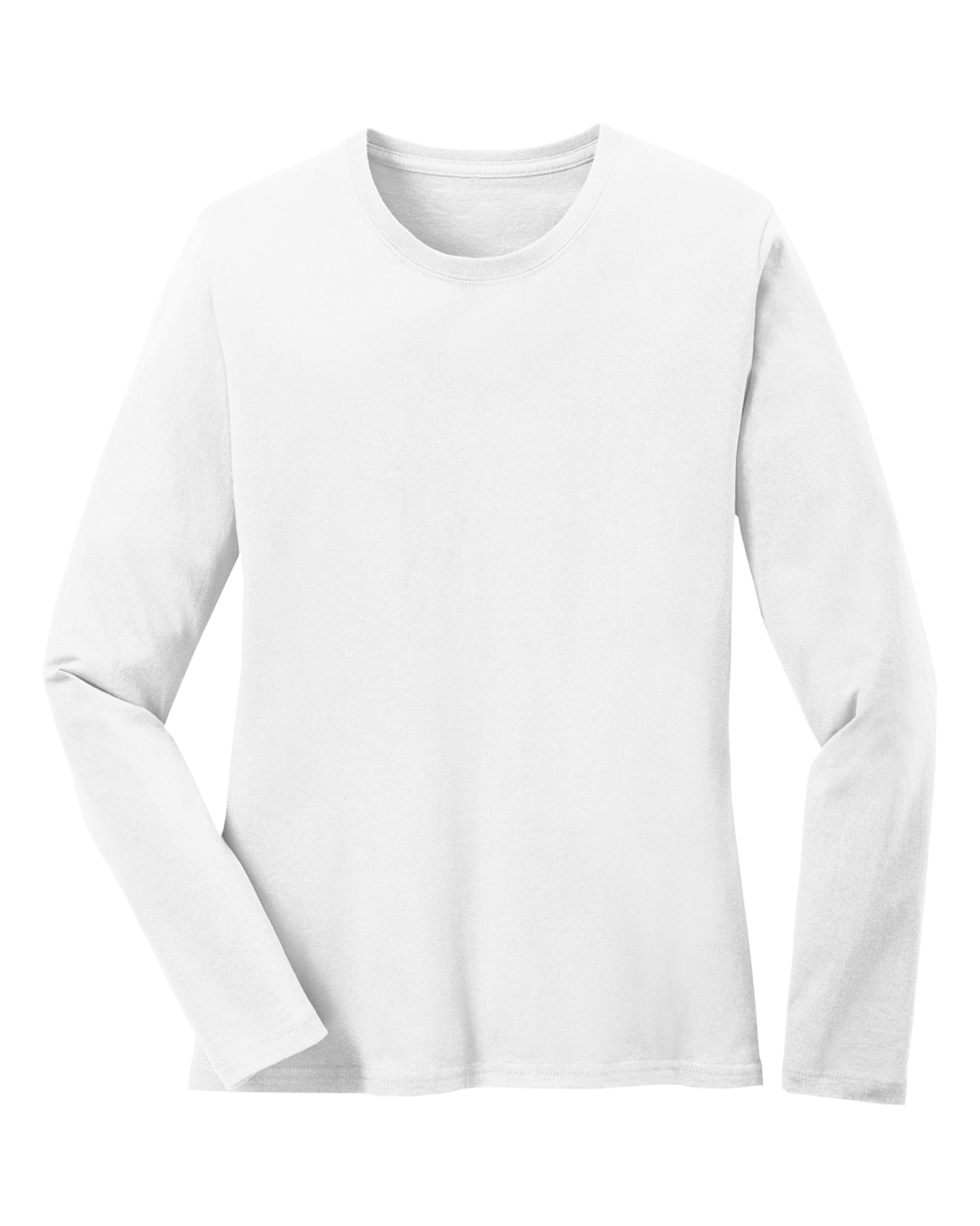 White long-sleeve shirt on a white background