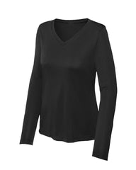 Black long-sleeve shirt on a white background