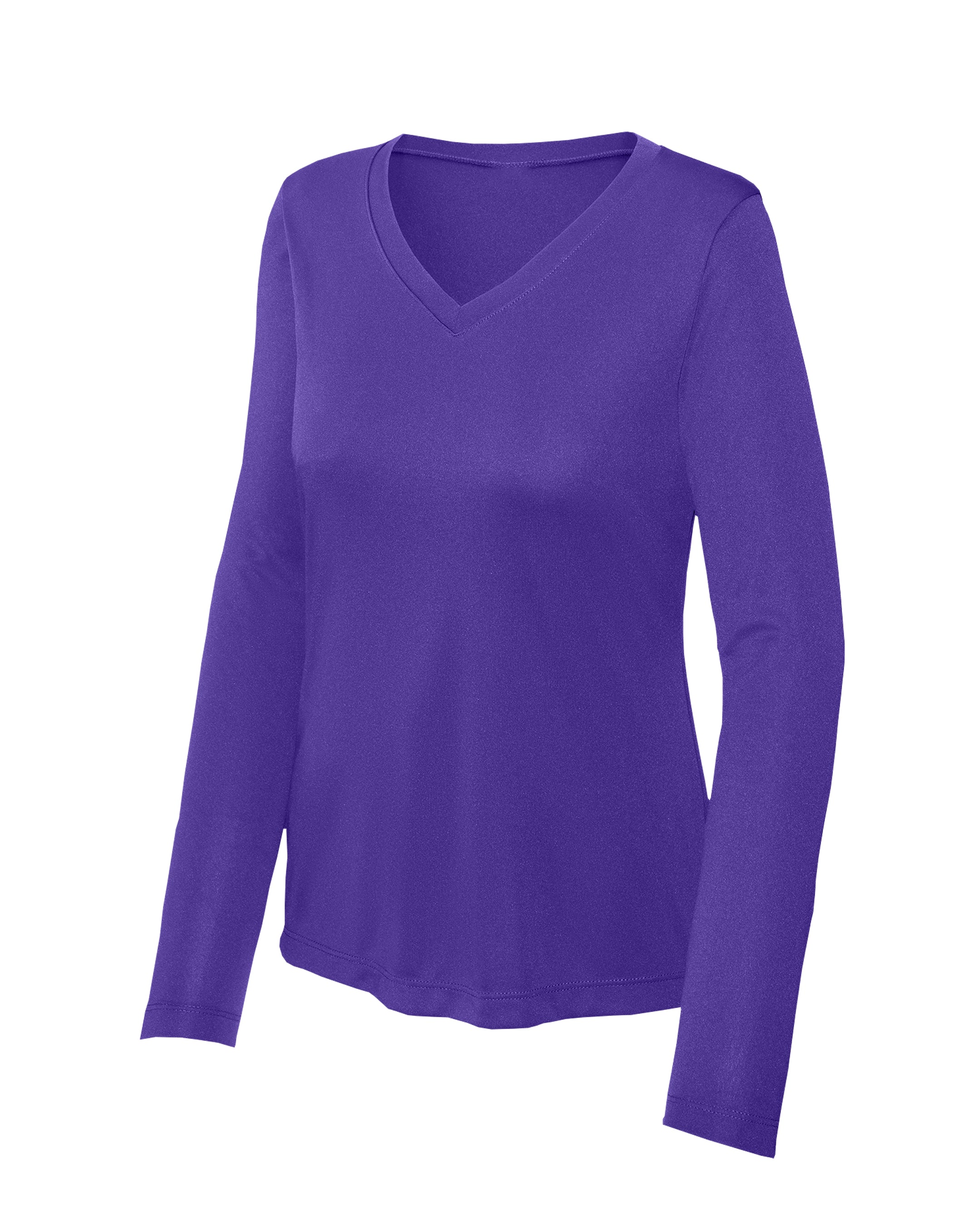 Purple long-sleeve shirt on a white background